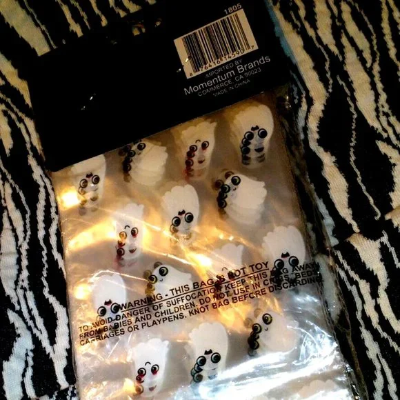 40 pcs Happy Halloween ghost Loot Bags Zip-Seal 5.75"x3.75" - Picture 5 of 6